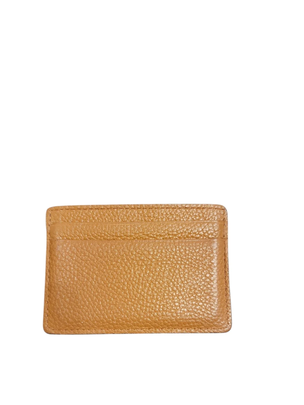 Michael Kors Tan Pebble Leather Card Case with Gold Logo